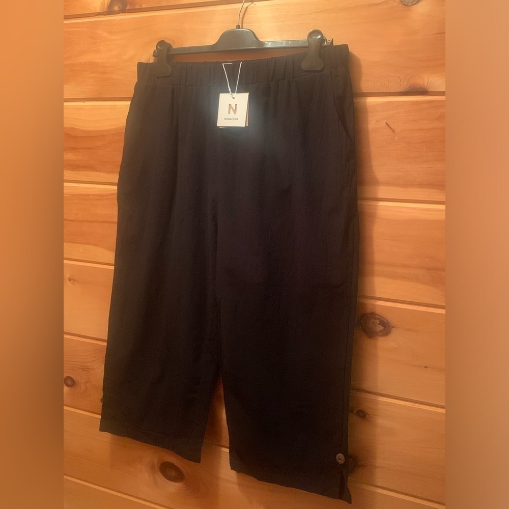 Noracora Capri Wide Leg Pants Women’s Size XXL NWT black